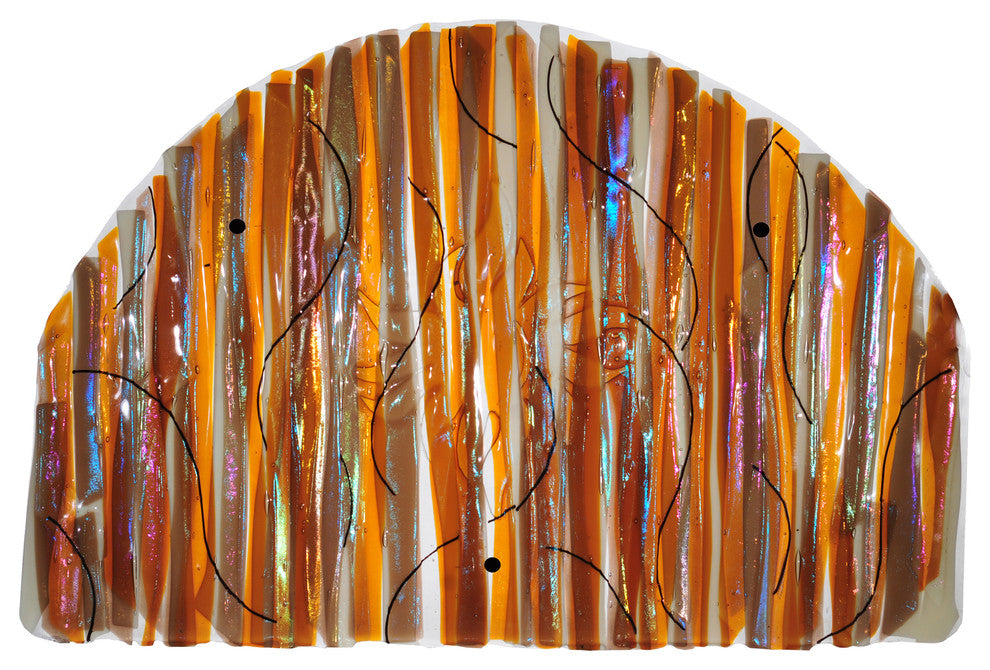 32W X 22H Marina Sun Fused Glass Wall Art
