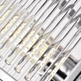 CHLOE Lighting FREY Transitional 3-Light Chrome Semi-Flush Fixture