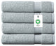 Delara 4-Piece 100% Organic Cotton Plush Bath Sheets, 36"x70", Light Blue