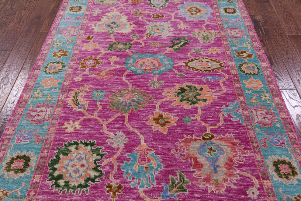 5' 3" X 8' 0" Turkish Oushak Hand Knotted Wool Rug - Q15871