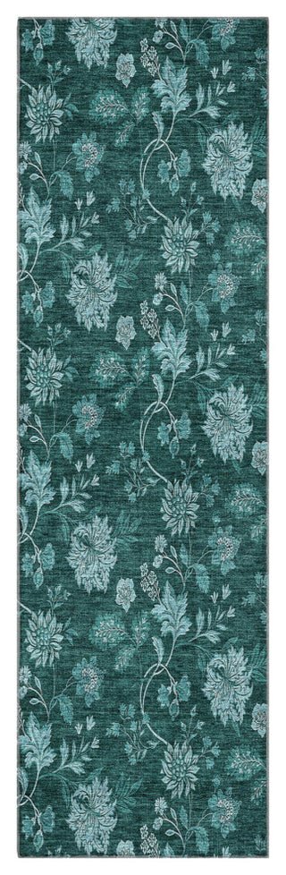 Premium Machine Washable Mayfield AMF680 Teal 2'3" x 7'6" Runner Rug
