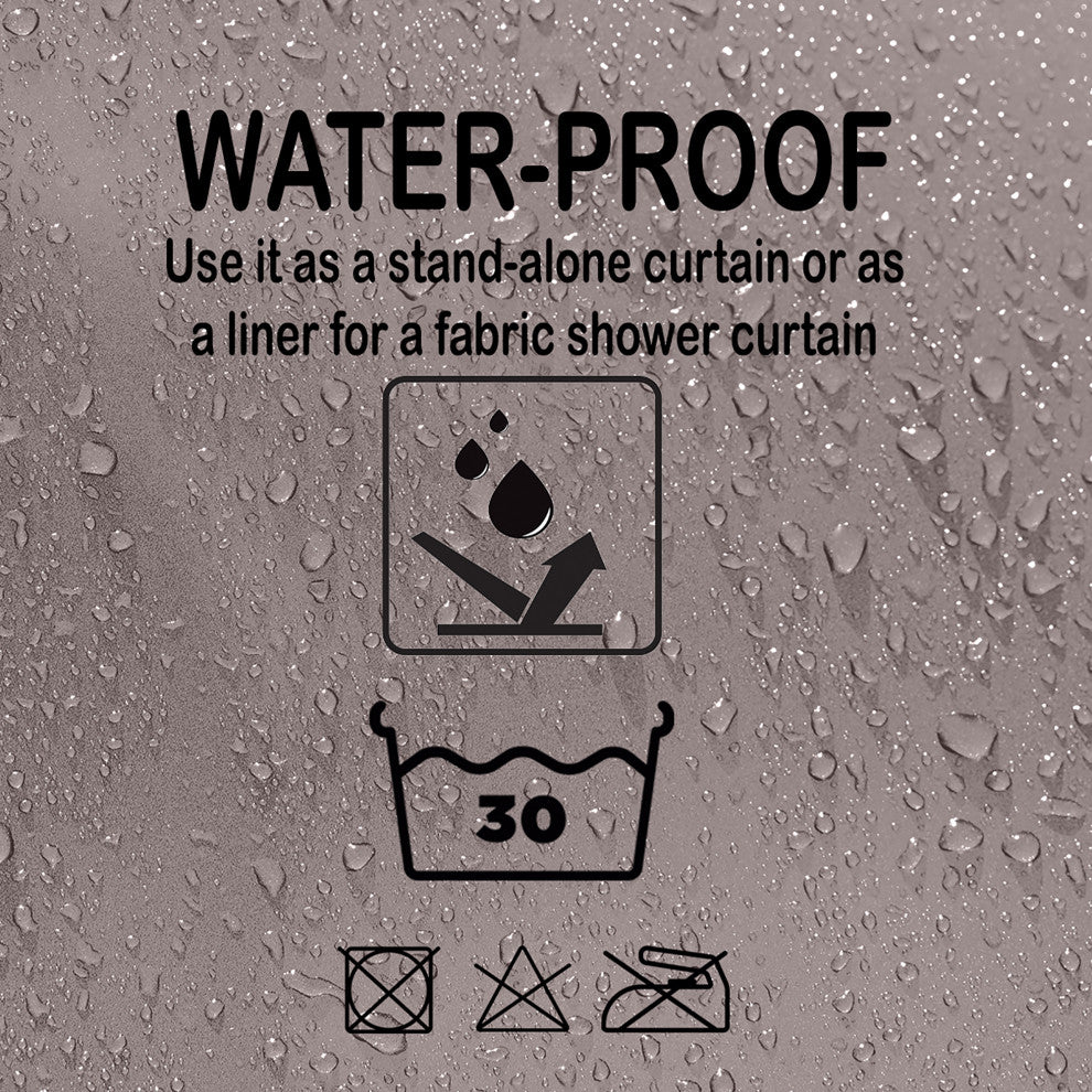 Extra Long Shower Curtain Liner Plastic 71W x 79H, Taupe