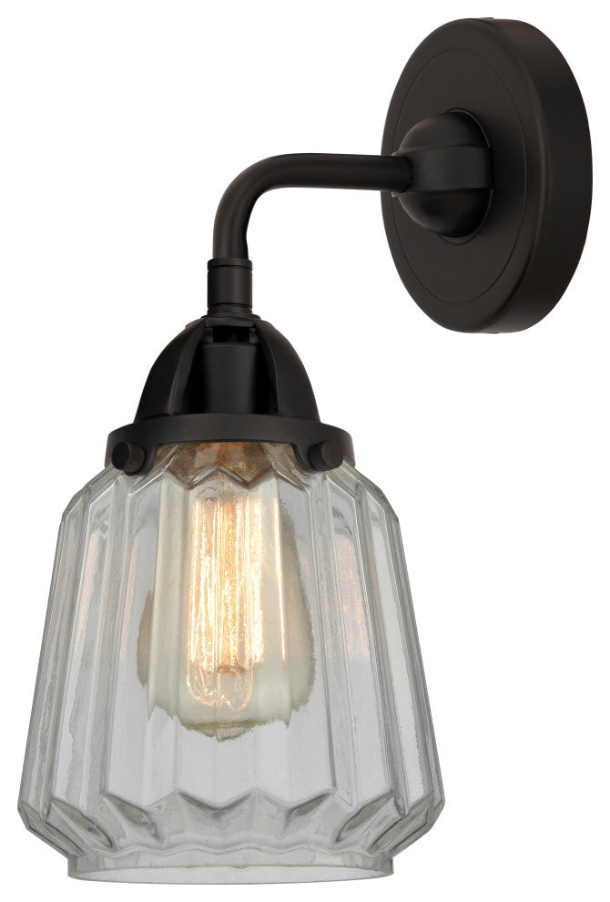 INNOVATIONS LIGHTING 288-1W-BK-G142 Chatham 1 Light 6 inch Sconce