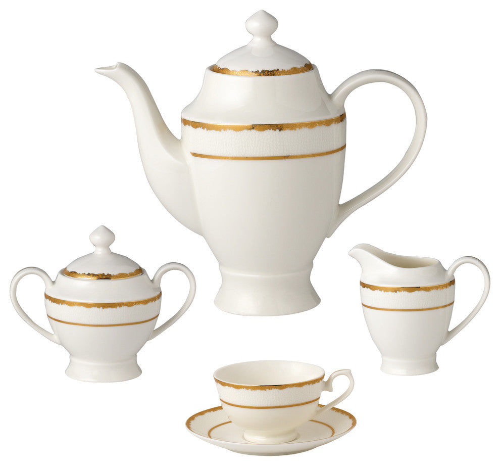 57 Piece Dinnerware Set-New Bone China Service for 8 People-Sonia