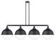 INNOVATIONS 214-BK-HFS-122-BK-LED 4-Light Island Light Matte Black