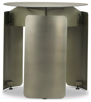 Senshi Industrial End Table Industrial Nickel