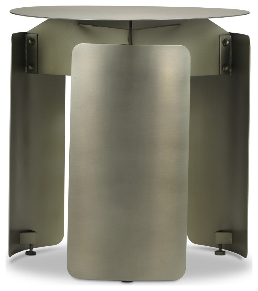 Senshi Industrial End Table Industrial Nickel