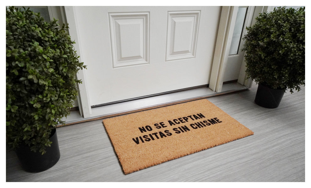 Calloway Mills No Se Aceptan Visitas sin Chisme Spanish Doormat