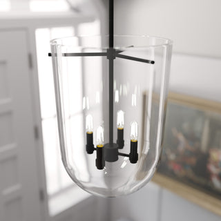 Hunter 14" Sacha Natural Iron 4-Light Pendant Ceiling Light Fixture