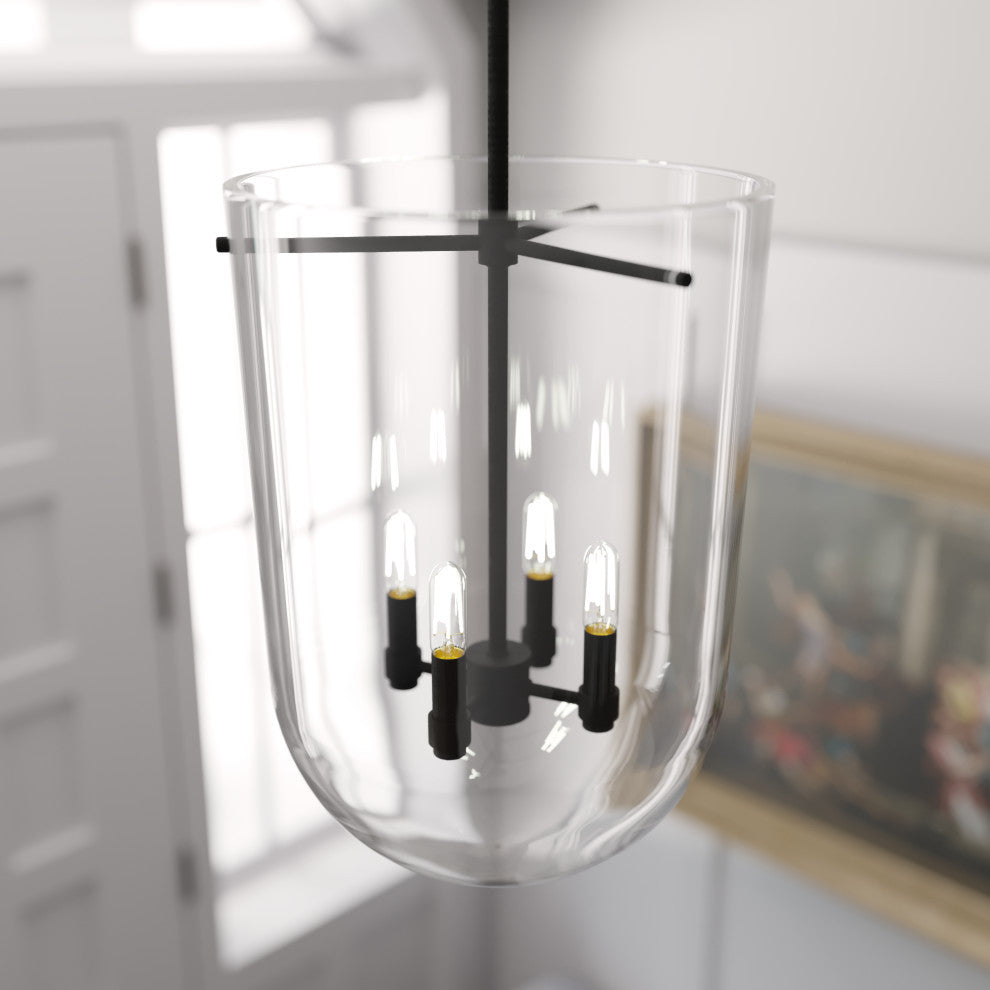 Hunter 14" Sacha Natural Iron 4-Light Pendant Ceiling Light Fixture