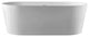 Mia Acrylic Double Ended Freestanding Tub, White / Gun Metal Drain, 47 Inch