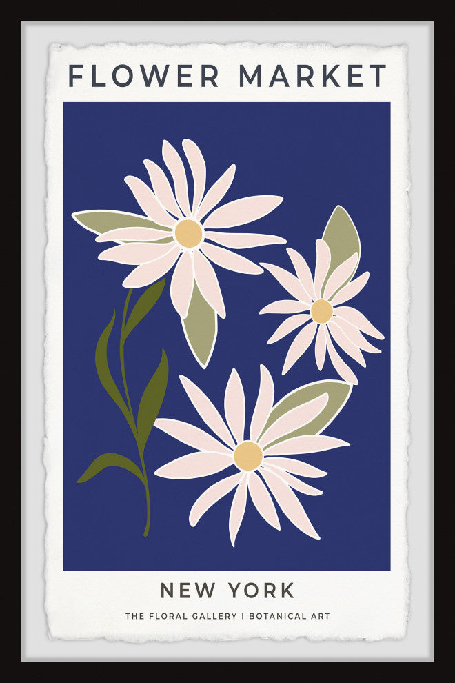 "Flower Market New York" Framed Painting Print, 8x12