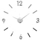 Modern Home Self Adhesive DIY 3D Wall Clock - Metallic Silver
