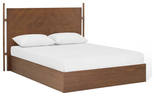 Kali Wood Queen Platform Bed - Walnut