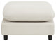 GDF Studio Upholstered Modular Sectional Sofa Set, White Sand, 2 Seater With Ottoman