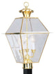 Westover Outdoor Post Head, Polished Brass