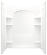 Sterling Ensemble Vikrell Left-Hand Drain Alcove Shower Kit 72"x24"x48", White