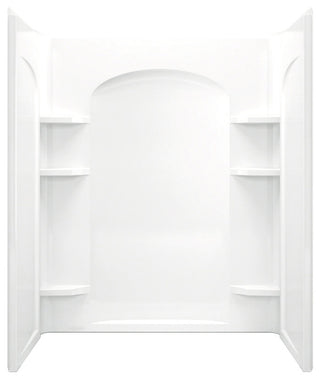 Sterling Ensemble Vikrell Left-Hand Drain Alcove Shower Kit 72"x24"x48", White