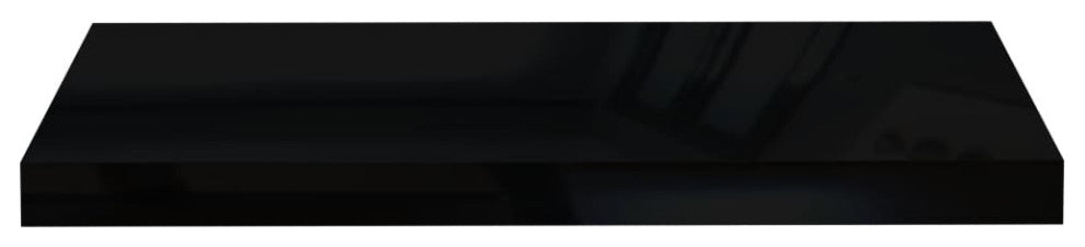 vidaXL Wall Shelf Floating Shelf Display Shelf Wall Mounted High Gloss Black