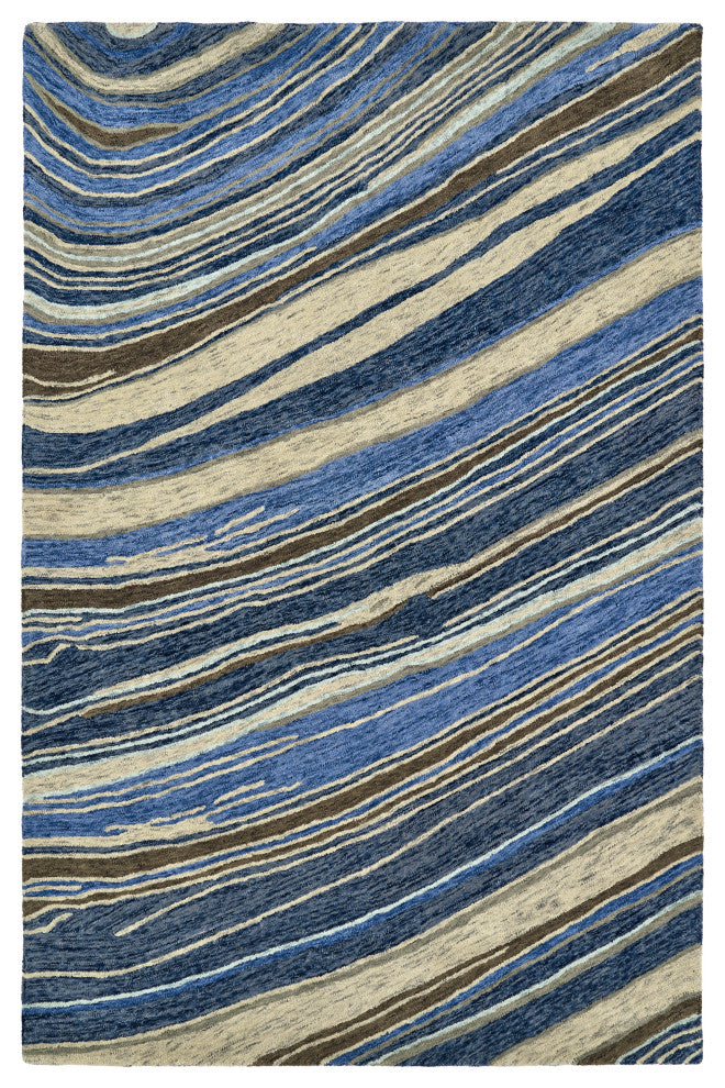 Marble Blue 8' x 11' Rectangle Area Rug