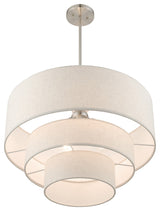 Livex Lighting Gladstone 4-Light Brushed Nickel Pendant Chandelier