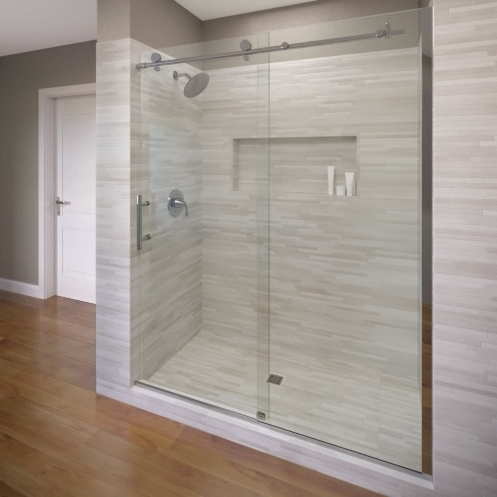 Basco VINA-935-59XP Vinesse 76"H x 59"W Single Sliding Frameless - Chrome