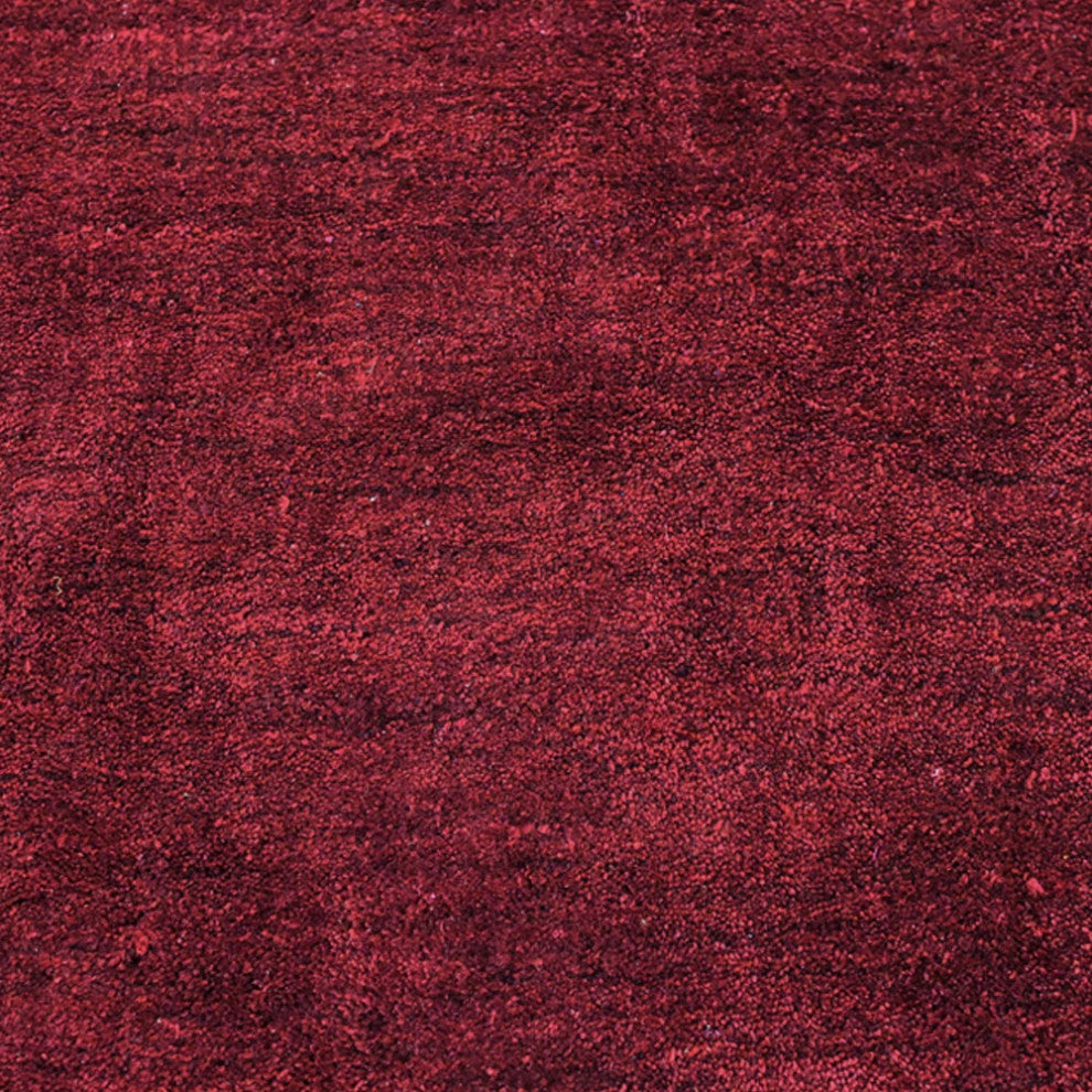 HAND KNOTTED LOOM SILK ECO-FRIENDLY AREA RUGS -8'x10',Rectangle,Red,Contemporary
