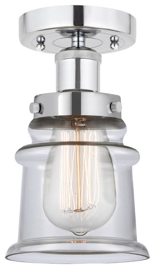Canton 5" Semi-Flush Mount, Polished Chrome, Clear Shade