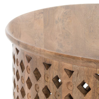 Safavieh Kyrith Round Coffee Table, Burnt Natural