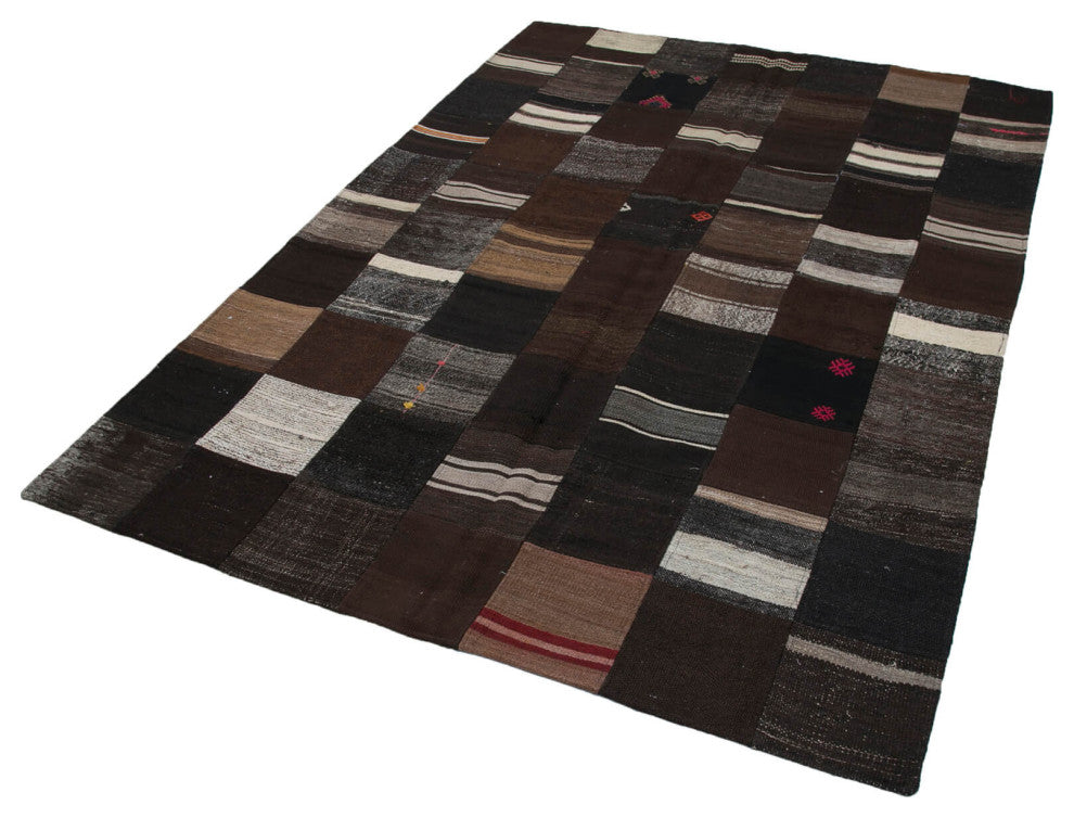 Rug N Carpet - Handmade Oriental 5' 7'' x 7' 10'' Rustic Patchwork Kilim Rug