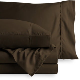 Bare Home Reversible Bed-in-a-Bag, Cocoa/Taupe, Cocoa, King