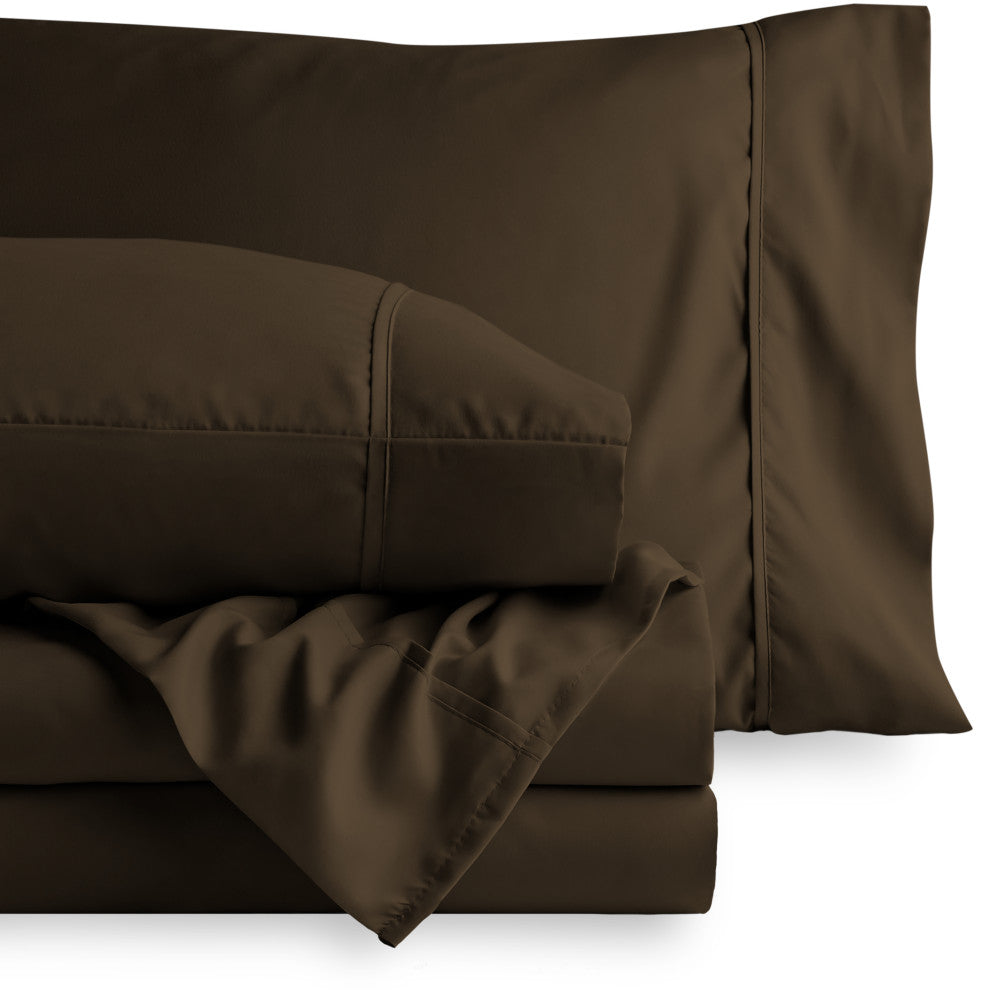 Bare Home Reversible Bed-in-a-Bag, Cocoa/Taupe, Cocoa, King