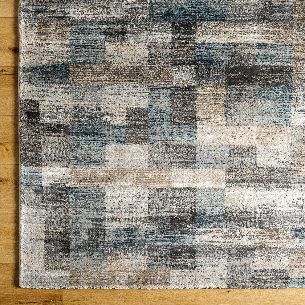 Surya Montana MTN-2310 Machine Woven Area Rug, Grey, 6'7" x 9'