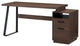 TATEUS Home Office Computer Desk Brown Writing Study Table