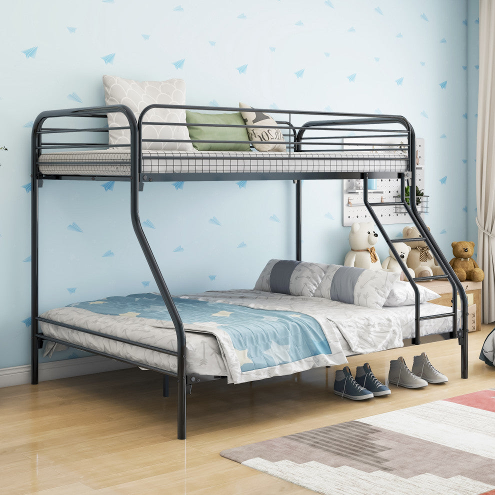Gewnee Heavy Duty Twin-Over-Full Metal Bunk Bed