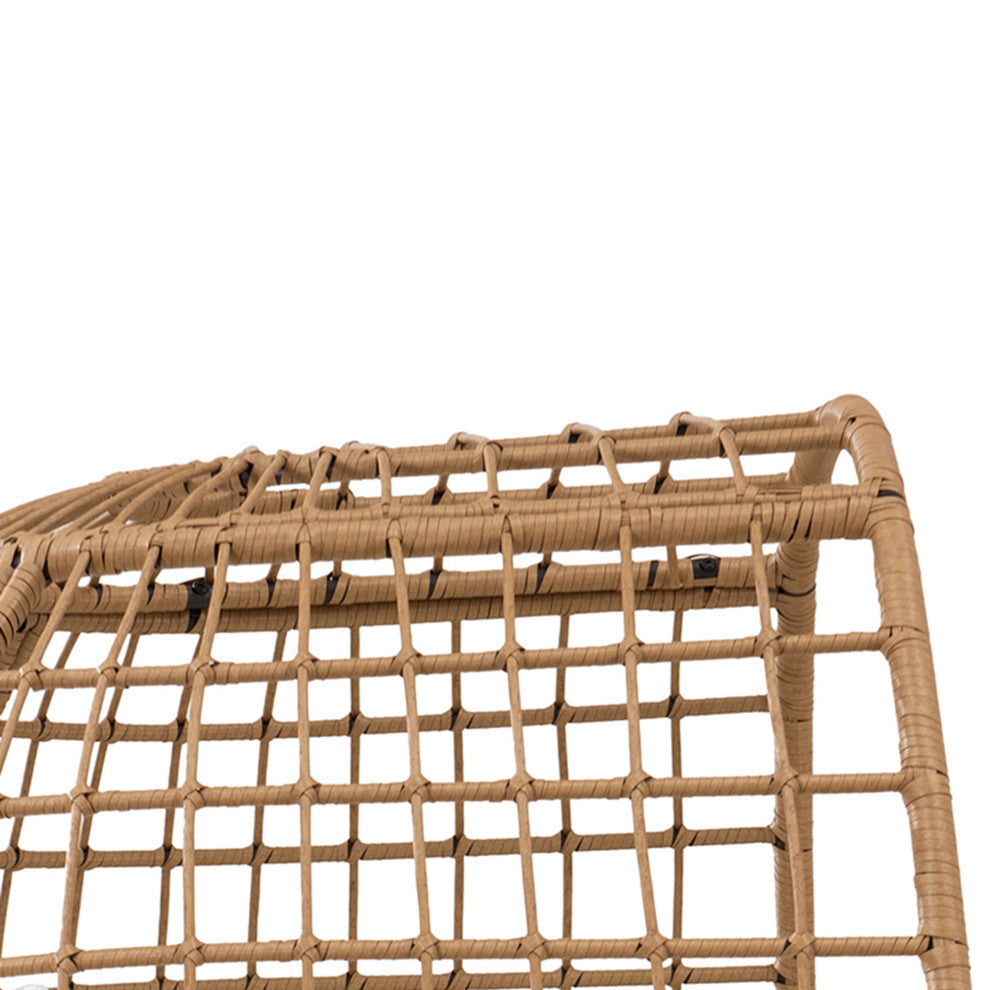 Sunjoy Light Brown Swivel Egg Cuddle Chair