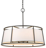 Z-Lite 1935-32 Lenyx Pendant 8 Light 32"W Drum Chandelier - Iron Ore