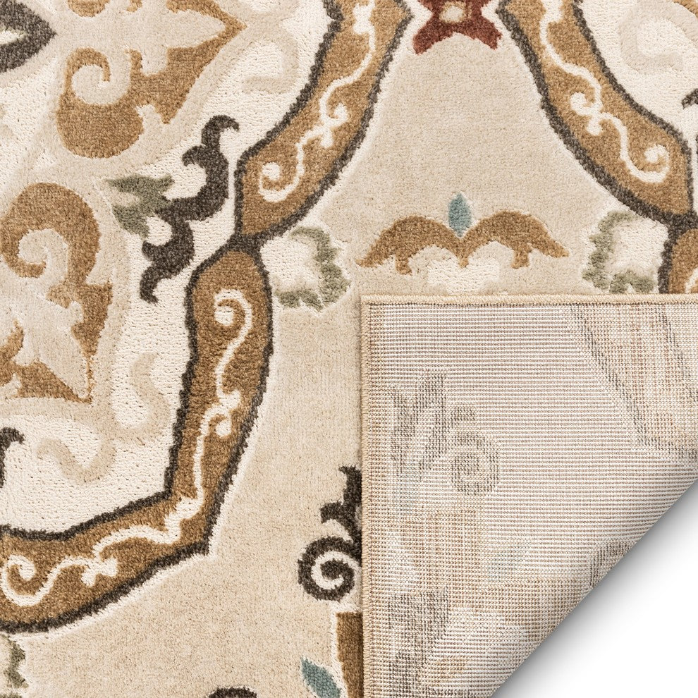 Well Woven Orchid Beige Dorit Traditional Mandala Area Rug, 2''x7''3" Runner