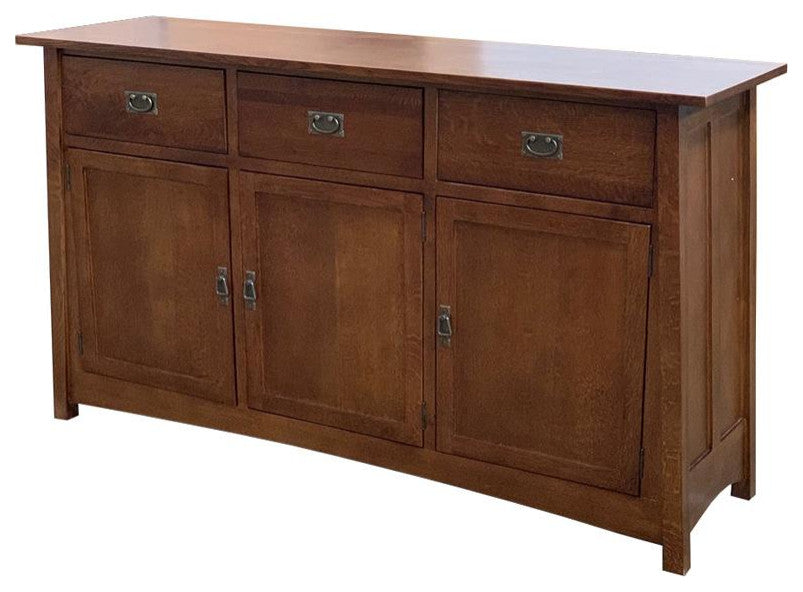 Mission 3 Door and 3 Drawer Sideboard Walnut 70"