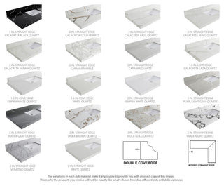 Aberdeen 84" Double Sink Bath Vanity, Alabaster 2" Venatino Quartz