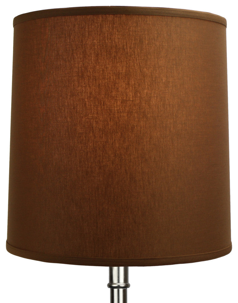 Fenchel Shades 14"x15"x15" Brass Spider Attachment Empire Lamp Shade, Linen Eart