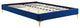 Elise Queen Performance Velvet Platform Bed Navy