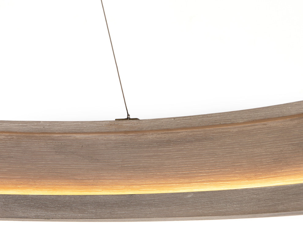 Baum Small Chandelier, Brushed Oak