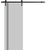 Sturdy Barn Door 42 x 84 | Planum 0016 Grey Matte with  | 8FT