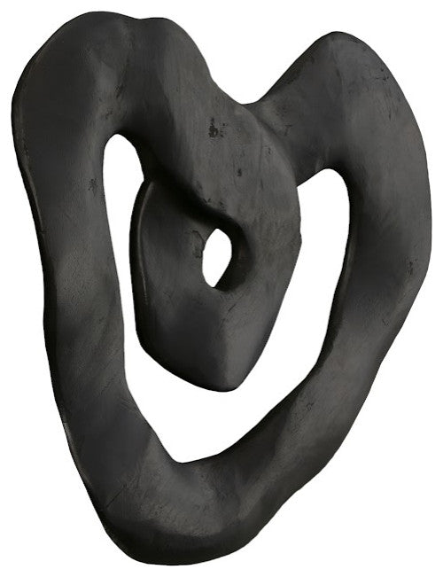 Swirl Wall Tile, Teak Wood, Assorted, Black