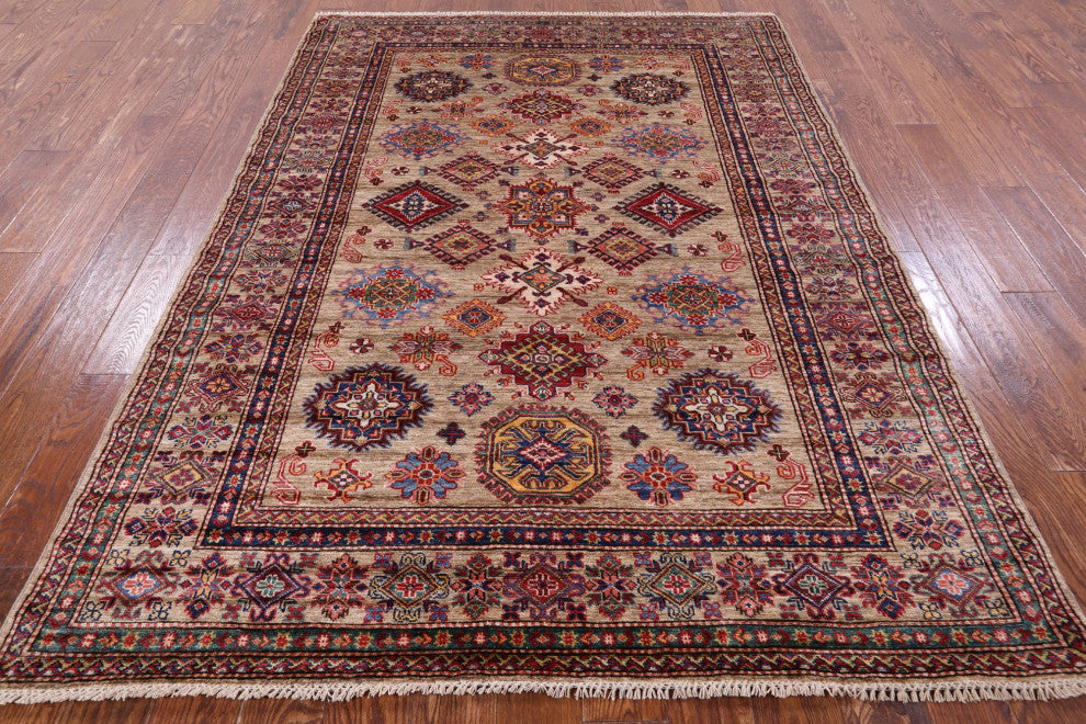 Super Kazak Hand Knotted Wool Rug 5' 8" X 7' 9" Q7696