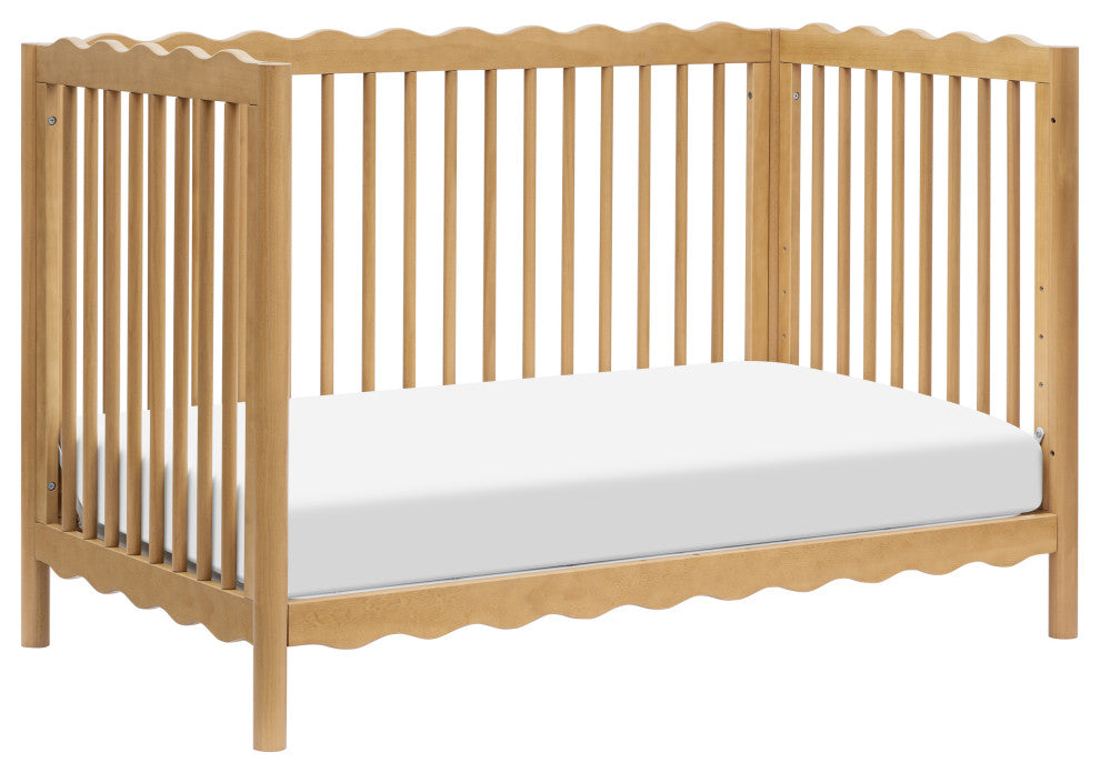 Swell 4-in-1 Convertible Crib With Toddler Bed Conversion Kit, Honey
