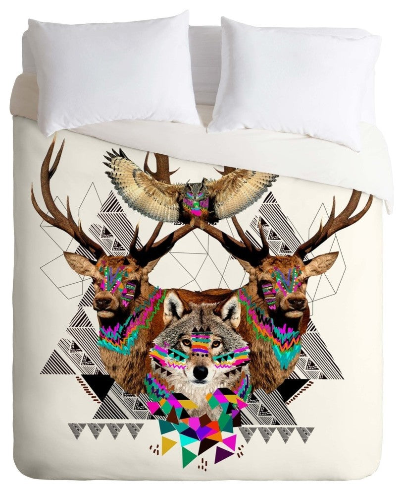 Deny Designs Kris Tate Forest Friends Duvet Cover - Lightweight