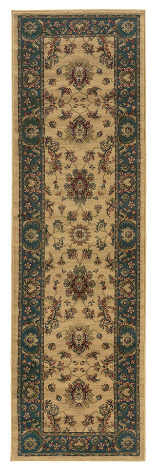 Oriental Weavers Ariana Collection Ivory/Blue Oriental Indoor Area Rug 10'X12'7"