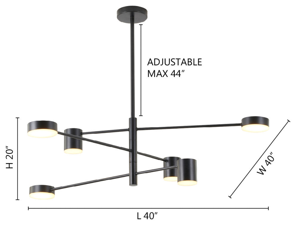 Black Geometric Chandelier